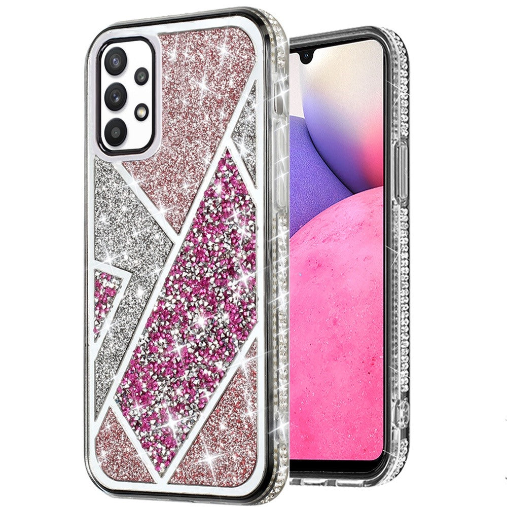 For Samsung Galaxy A33 5G Glitter Bling Diamond Rhinestone Sparkly Bumper Fashion Shiny Cute Fancy Cases Hybrid Rugged  Phone Case Cover