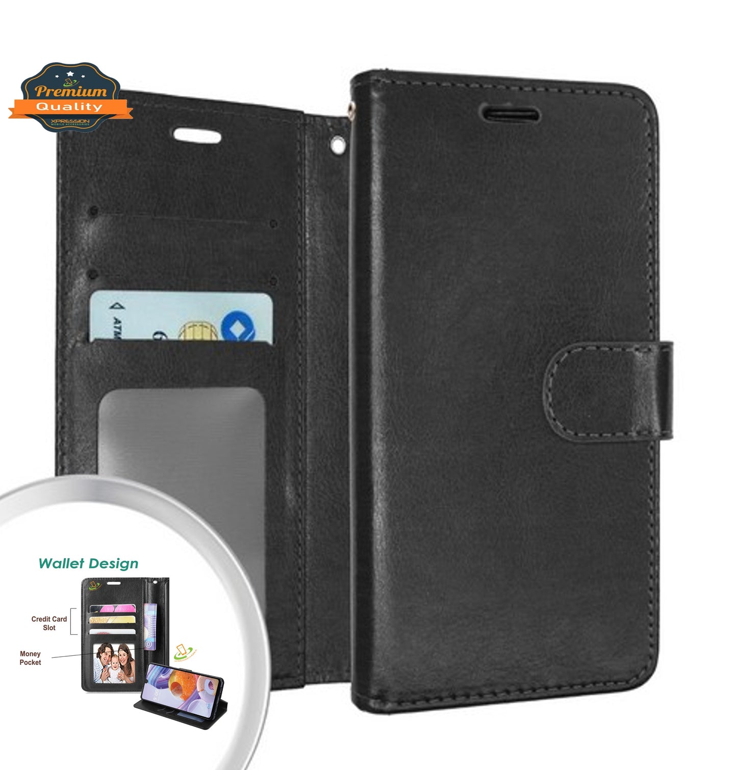 For Samsung Galaxy S23 /Plus /Ultra Luxury Leather Wallet Case with Credit Card Holder Storage Lanyard Kickstand & Magnetic Flip  Phone Case Cover