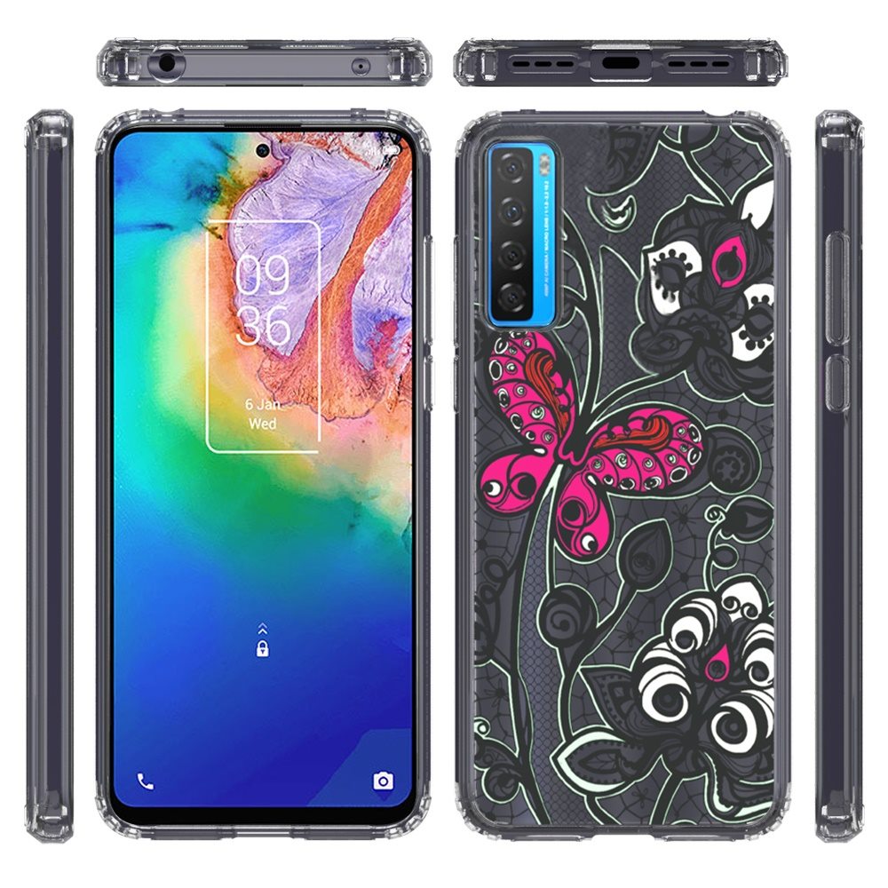 For Samsung Galaxy A71 5G Fashion Pattern Design Ultra Thin Clear Hybrid Rubber Gummy TPU Grip + Hard PC Back Shockproof  Phone Case Cover