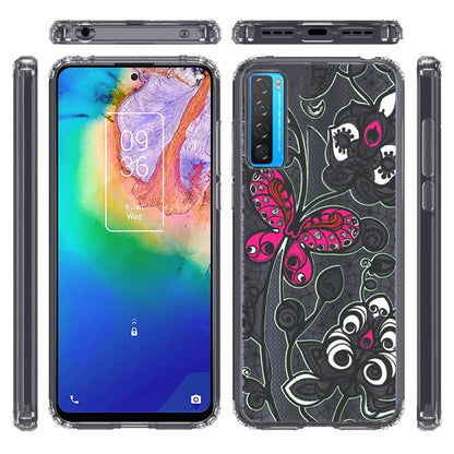 For Samsung Galaxy A71 5G Fashion Pattern Design Ultra Thin Clear Hybrid Rubber Gummy TPU Grip + Hard PC Back Shockproof  Phone Case Cover