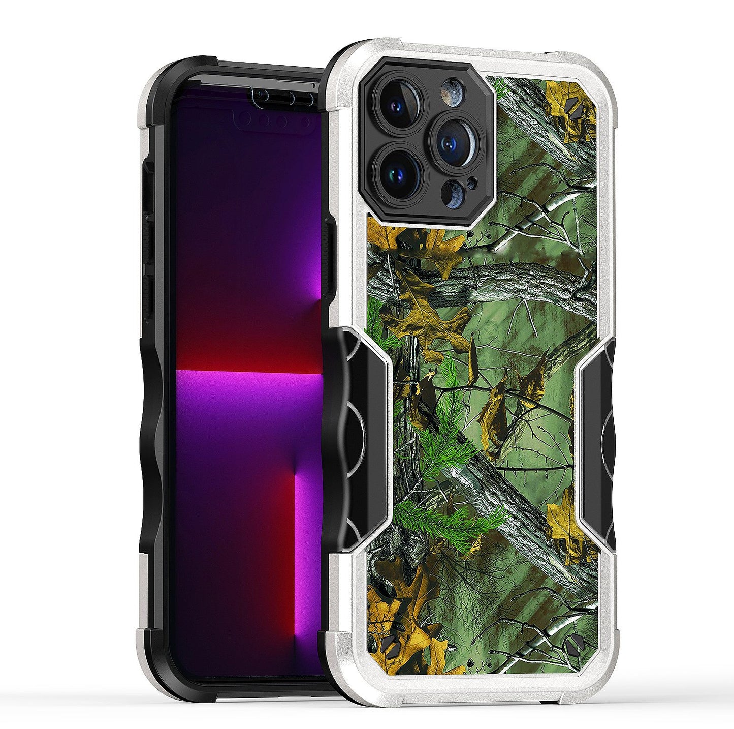 For Apple iPhone 11 (6.1") Fashion Design Tough Shockproof Hybrid Stylish Pattern Heavy Duty Rubber Armor  Phone Case Cover