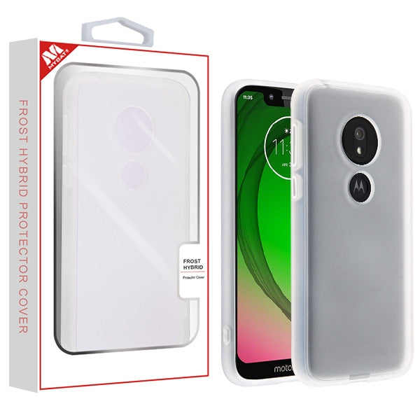 Motorola Moto G7 Play Slim Fit Hybrid Transparent Rubber Gummy Hard PC Soft Silicone Protective