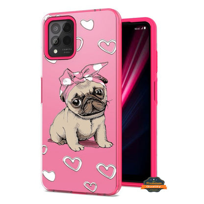 For T-Mobile Revvl 6 Pro 5G /Revvl 6 5G Fashion Pattern Design Shockproof TPU Frame and Hard PC Back Slim  Phone Case Cover