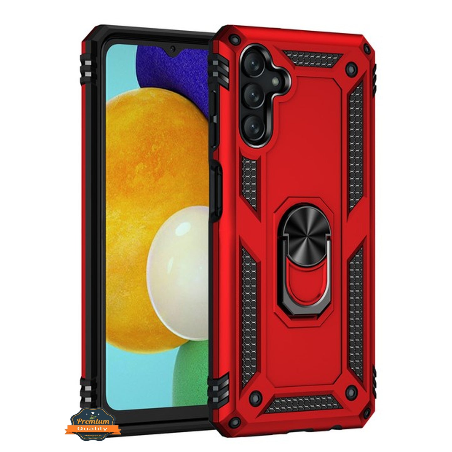 For Samsung S21 Shockproof Tuff Hybrid Dual Layer PC + TPU with 360° Ring Stand Metal Kickstand Heavy Duty Armor Shell  Phone Case Cover