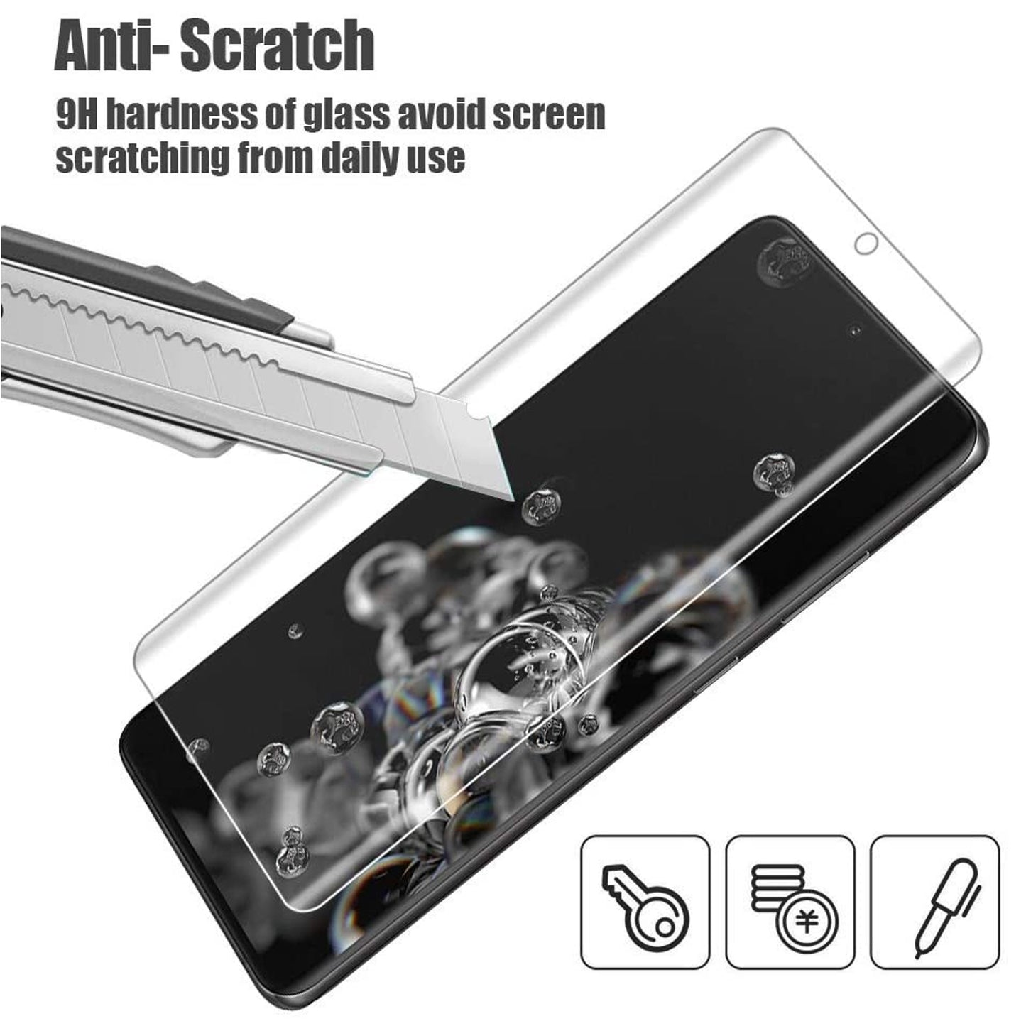 For Apple iPhone 12 /Pro Max Screen Protector Full Glue High Grade Tempered Glass Clear Transparent Curved Screen Full Coverage High Response  Screen Protector