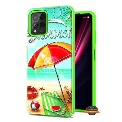 For T-Mobile Revvl 6 Pro 5G /Revvl 6 5G Fashion Pattern Design Shockproof TPU Frame and Hard PC Back Slim  Phone Case Cover