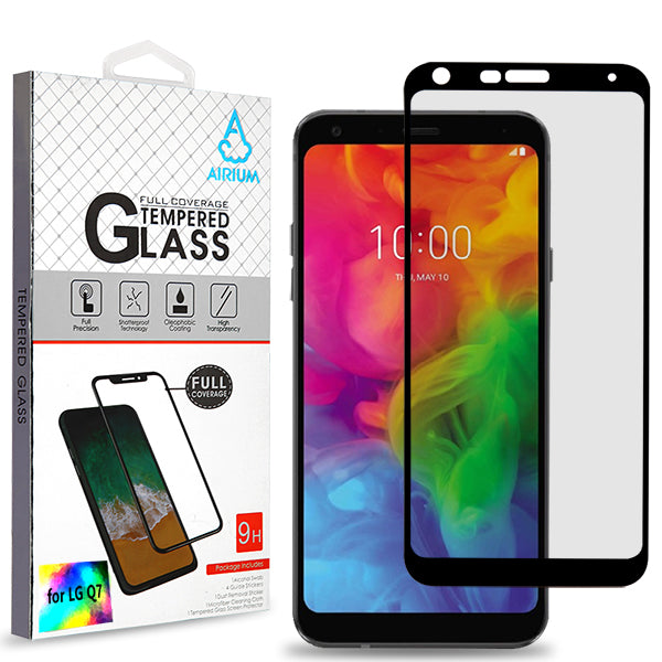 For LG Q7, LG Q7+ Full Coverage Tempered Glass Screen Protector Full Screen 3D Curved 9H 2.5D Clear / Black Screen Protector