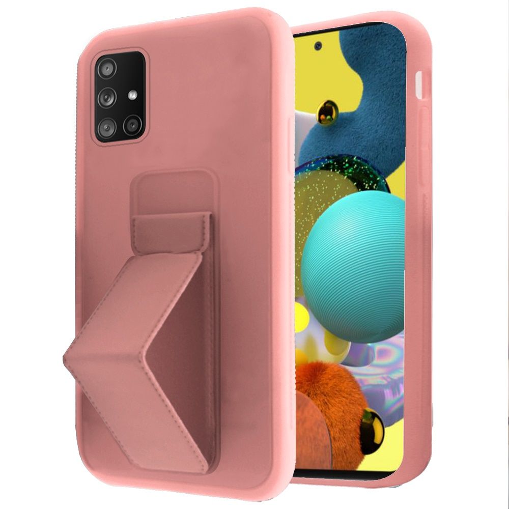 For Samsung Galaxy A71 5G Hybrid Foldable Kickstand Magnetic Heavy Duty Silicone Rubber TPU Protector [Fit Magnetic Car Mount]  Phone Case Cover