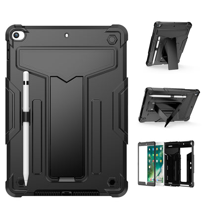 Case for Samsung Galaxy Tab S6 Lite 10.4" Tough Hybrid Kickstand Vertical 3in1 Shockproof Anti-Scratch PC + Silicone Aromr Tablet Black Tablet Cover