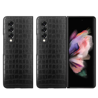 For Samsung Galaxy Z Fold 3 5G Ultra Slim Thin PU Leather Flip Snap On Hybrid Shockproof TPU PC Hard Shell Durable  Phone Case Cover