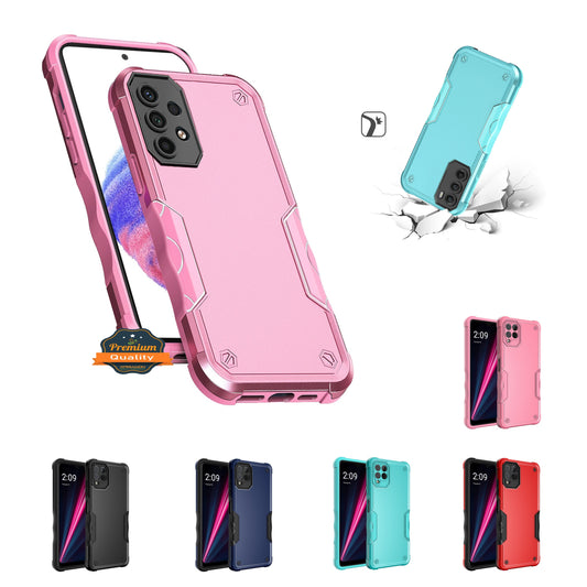 For T-Mobile Revvl 6 Pro 5G /Revvl 6 5G Hybrid Shockproof Heavy-Duty Tough Rugged Hard PC Soft TPU Lightweight Slim  Phone Case Cover