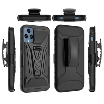 For T-Mobile Revvl 6 Pro 5G /Revvl 6 5G Combo Rugged Swivel Belt Clip Holster Heavy Duty Hybrid Armor Kickstand Stand  Phone Case Cover