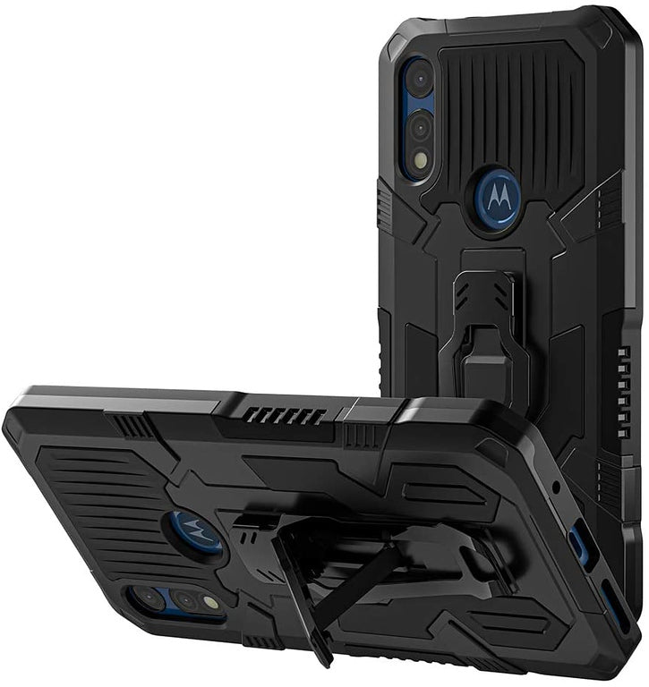 For Apple iPhone 13 Pro Max (6.7") Hybrid Heavy Duty Protection Shockproof Defender with Belt Clip and Kickstand Dual Layer  Phone Case Cover