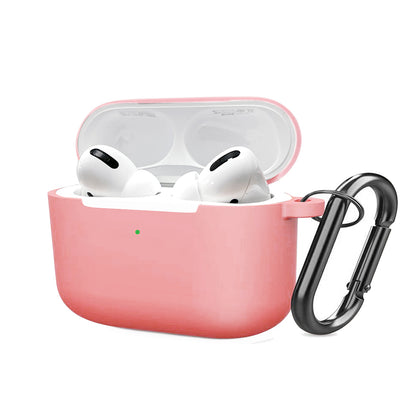 For Apple AirPods Series 3 Thick Silicone Skin Rubber Soft TPU with Attached Topper & Keychain Hook Anti-Lost Dust-Proof & Shock Resistant  Phone Case Cover