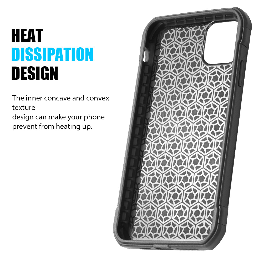 For Apple iPhone 13 /Pro Max Hybrid Tough Carbon Fiber Finish Dual Layer Slim Hybrid Shock Absorbing Hard PC Bumper Rugged Back  Phone Case Cover