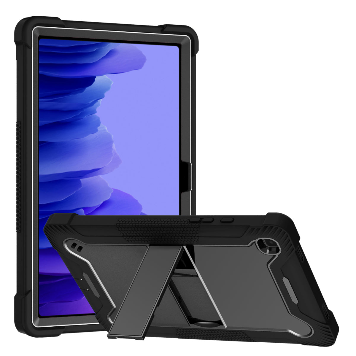 Case for Apple iPad 9th /8th /7th Gen 10.2 inch (2021) Tough Tablet Strong with Kickstand Hybrid Heavy Duty High Impact Shockproof Stand Black Tablet Cover