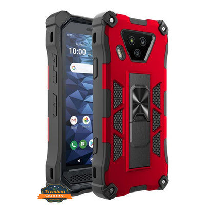 For Kyocera DuraForce Ultra 5G UW E7110 with Hidden Kickstand Magnet Grip Military Grade Shockproof Stand Hybrid Armor  Phone Case Cover