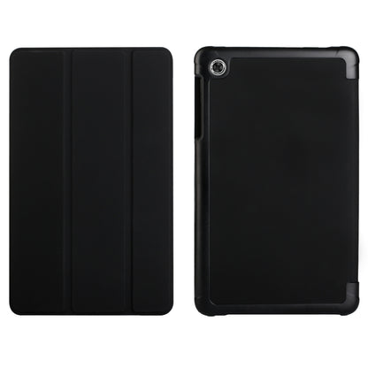 Case for Alcatel joy tab 2 Ultra Thin Lightweight Trifold Stand Magnetic Closure PU Leather Hard Shell Folio Hybrid Protective Tablet Black Tablet Cover