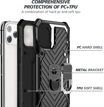 For Apple iPhone 13 (6.1") Stand Ring Holder Finger Loop with Magnetic Grip Kickstand Hybrid Shockproof Armor Hard  Phone Case Cover