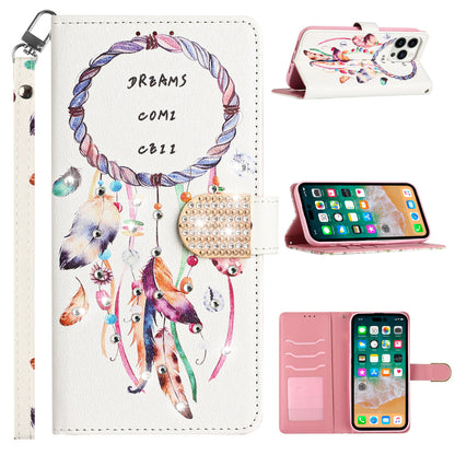 For Motorola Edge+ /Edge Plus 2022 Fashion Bling Design Wallet Pouch Card Slots PU Leather With Lanyard  Phone Case Cover