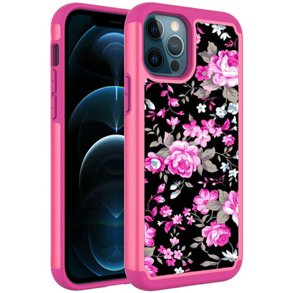 For Apple iPhone 13 (6.1") Beautiful Design Tuff Hybrid Heavy Duty Sturdy Shockproof Full Body Soft TPU Hard Protective  Phone Case Cover