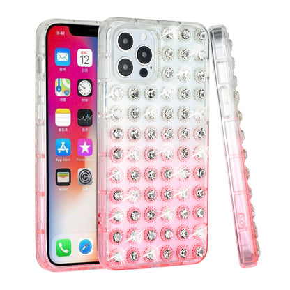 For Apple iPhone 13 (6.1") Luxury All Over 3D Diamonds Rhinestone Thick TPU Shiny Bling Glitter Protective Rubber Frame  Phone Case Cover