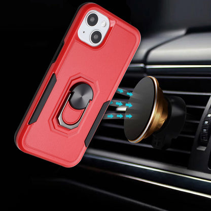 For Samsung Galaxy S20 Hybrid Tough Strong Dual Layer Hard PC TPU with Flat Magnetic Ring Kickstand Heavy-Duty Armor Red Phone Case Cover