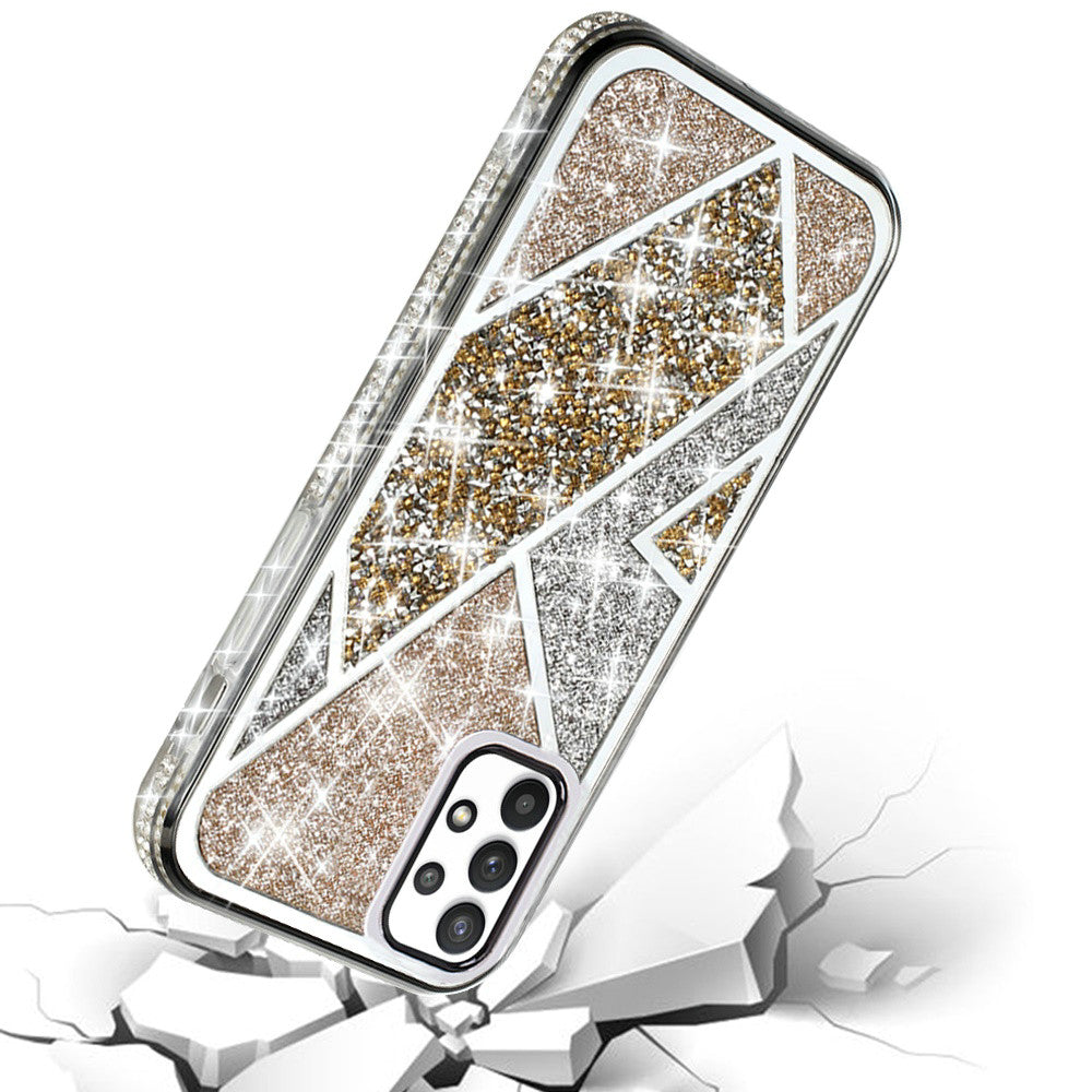 For Samsung Galaxy S22 Glitter Bling Diamond Rhinestone Sparkly Bumper Fashion Shiny Cute Fancy Cases Hybrid Rugged  Phone Case Cover