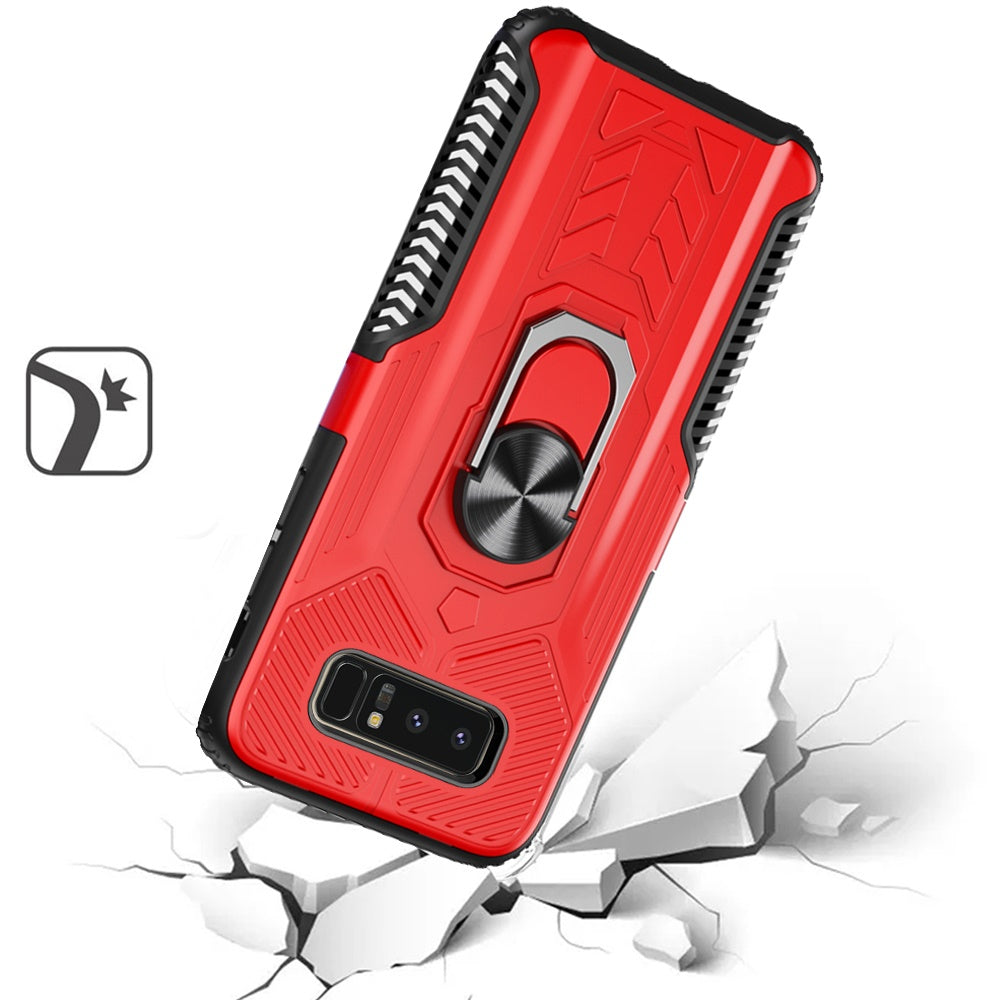 For Samsung Galaxy Note 8 Military Grade Hybrid Heavy Duty 2 in 1 Protective Hard PC and Silicone with Ring Stand Holder  Phone Case Cover