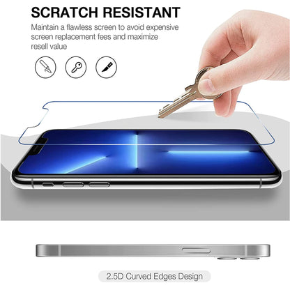 For Apple iPhone 13 Pro Max (6.7") Tempered Glass Screen Protector, Heavy Duty Anti-Scratch Anti-Bubble Tempered Glass Film 9H Hardness Clear Screen Protector