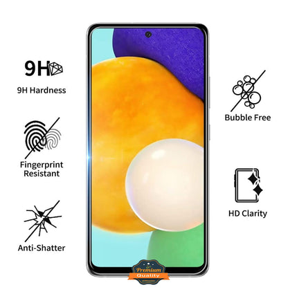 For Samsung Galaxy A22 5G LCD Clear Screen Protector Temper Glass 2.5D Edge, Anti-Fingerprint, Easy Installation 9H Transparent HD Clear Screen Protective Guard Clear Screen Protector