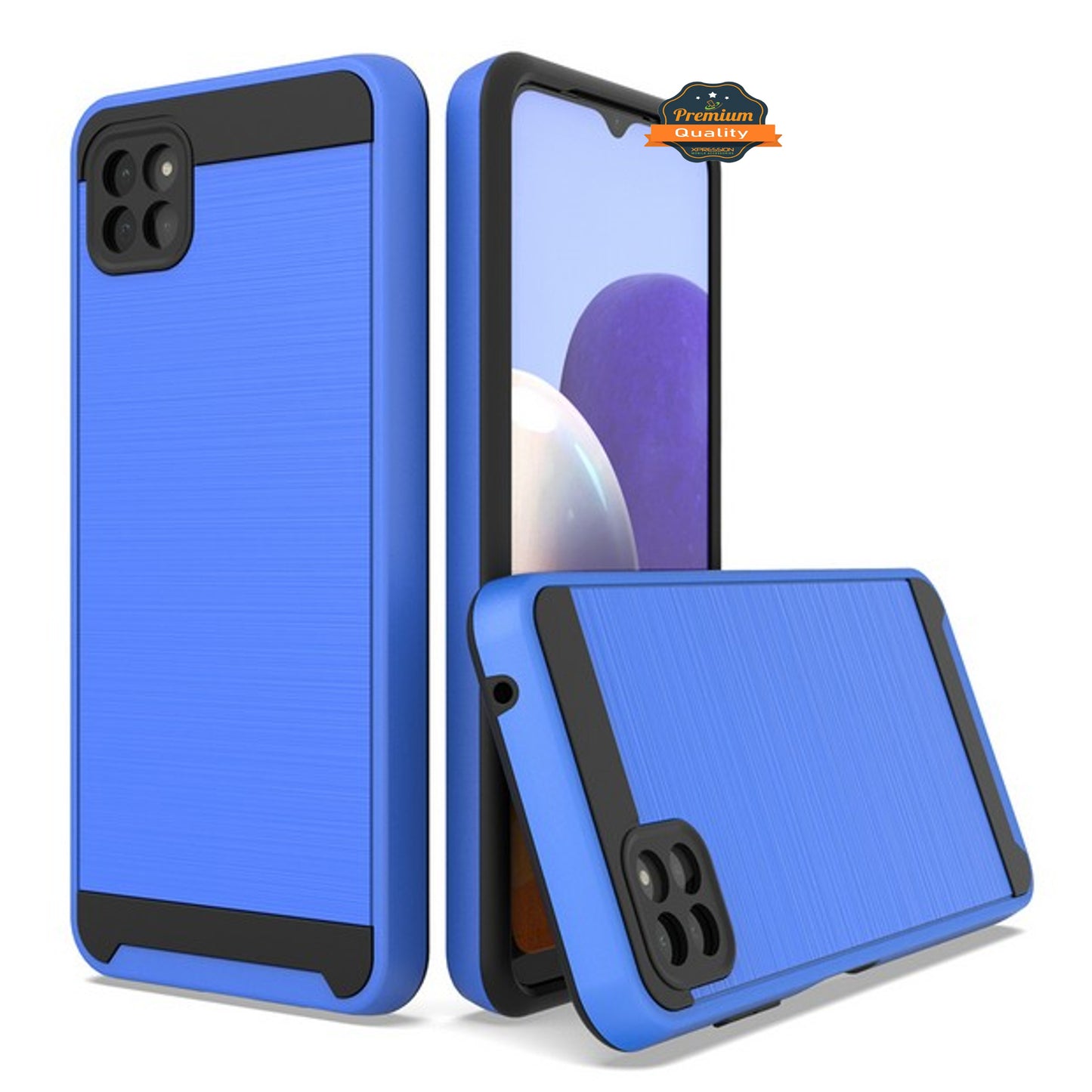 For Apple iPhone 11 (6.1") Rugged TPU + Hard PC Brushed Metal Texture Hybrid Dual Layer Defender Armor Shock Absorbing  Phone Case Cover