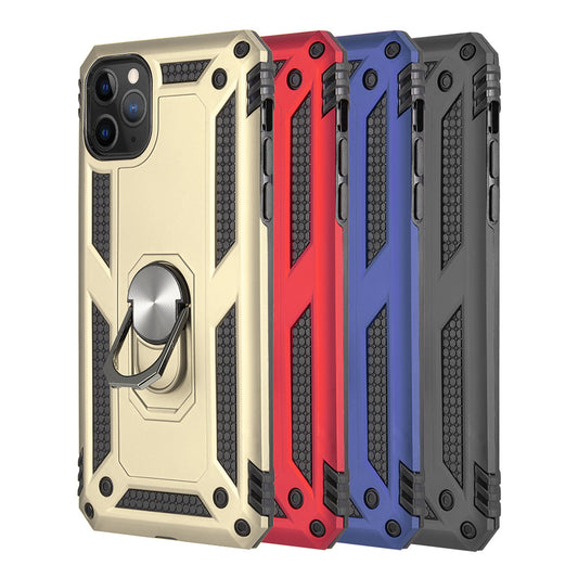 For Apple iPhone 13 /Mini Pro Max Military Grade Heavy Duty Armor Protection Hybrid with Rotating Metal Ring Kickstand Finger Loop Stand  Phone Case Cover