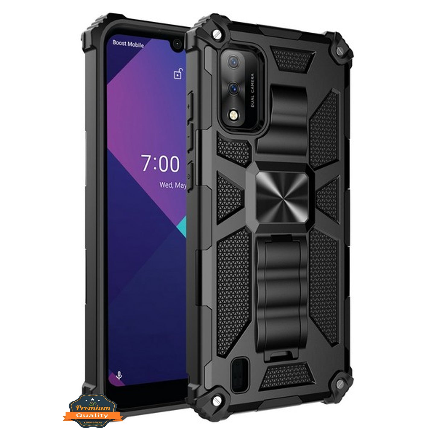 For Motorola Moto G Power 2022 Built in Magnetic Kickstand, Military Hybrid Heavy Duty Dual Layers Rugged Protective  Phone Case Cover