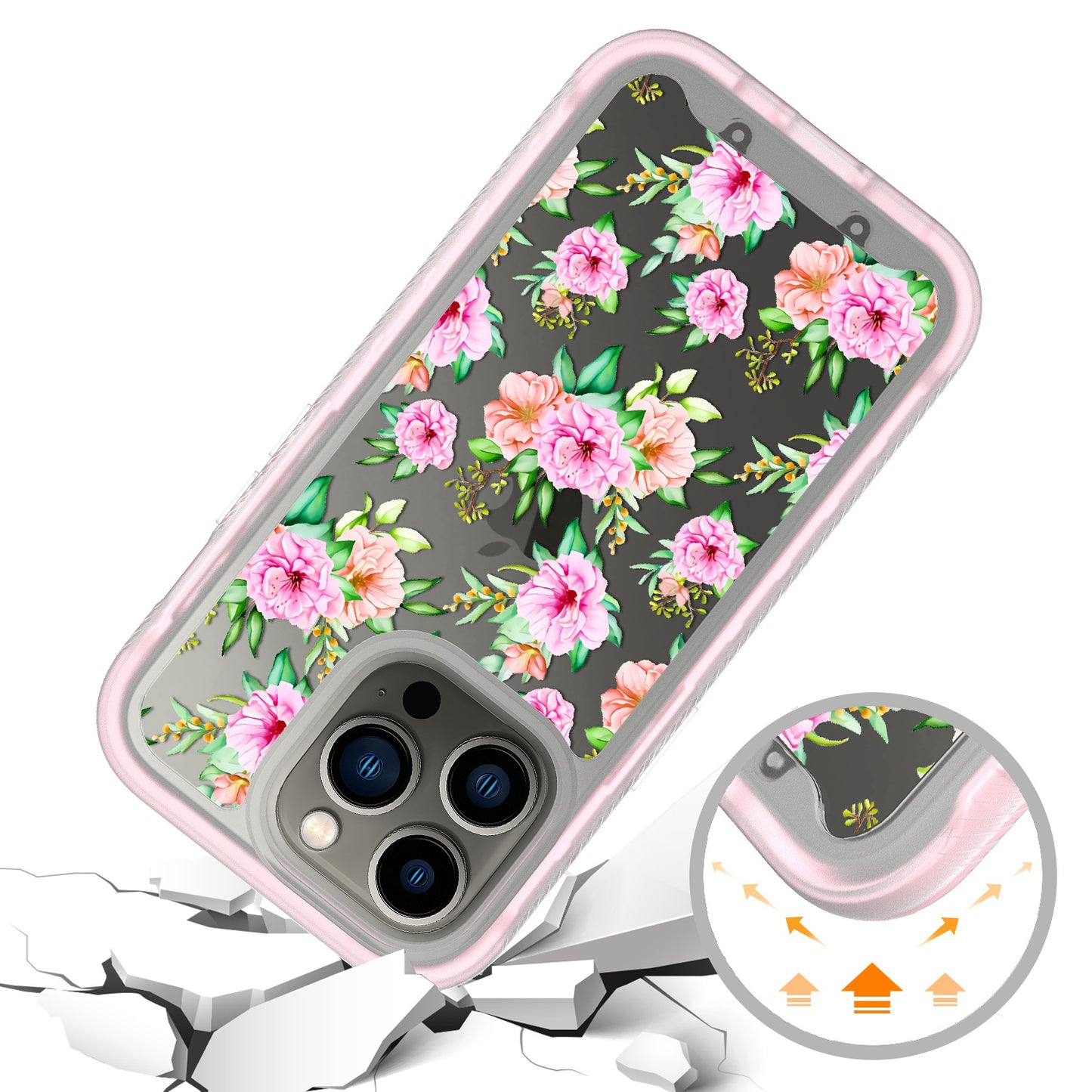 For Apple iPhone 13 Pro Max 6.7" Stylish Design 2in1 Hybrid Armor Hard Rubber TPU Shockproof Front Frame Bumper  Phone Case Cover