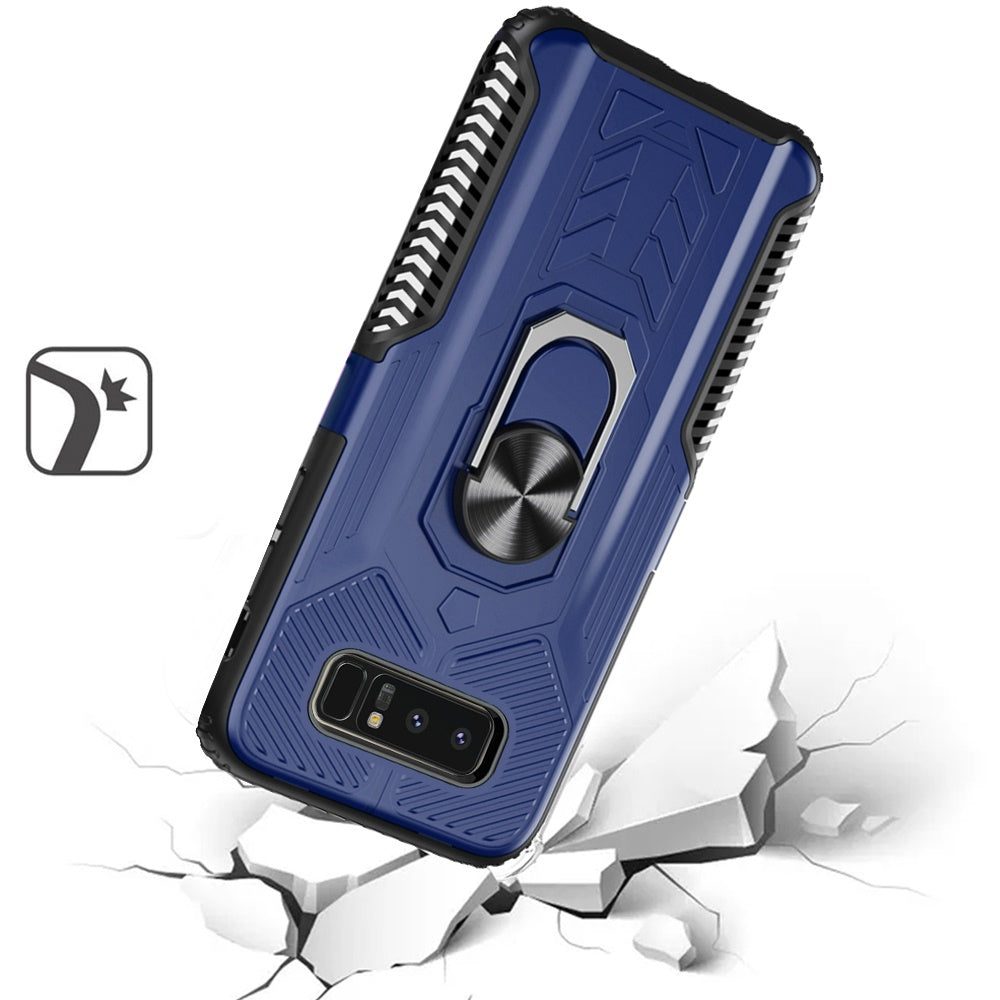 For Samsung Galaxy Note 8 Military Grade Hybrid Heavy Duty 2 in 1 Protective Hard PC and Silicone with Ring Stand Holder  Phone Case Cover