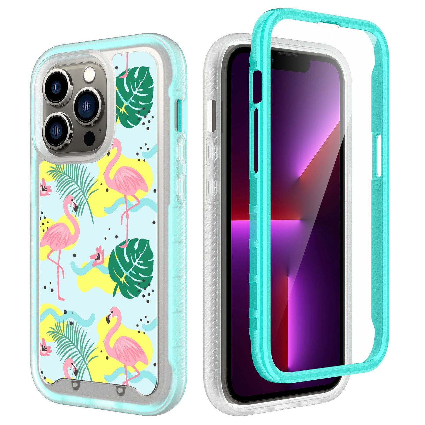 For Apple iPhone 11 (6.1") Stylish Design 2in1 Hybrid Armor Hard Rubber TPU Shockproof Front Frame Bumper  Phone Case Cover