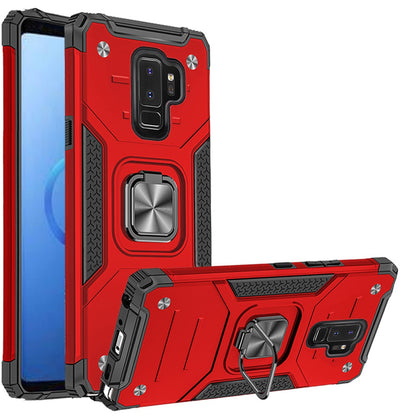 For Samsung Galaxy S9 /S9 Plus Armor Hybrid with Ring Holder Kickstand Shockproof Heavy-Duty Durable Rugged Dual Layer Hard  Phone Case Cover