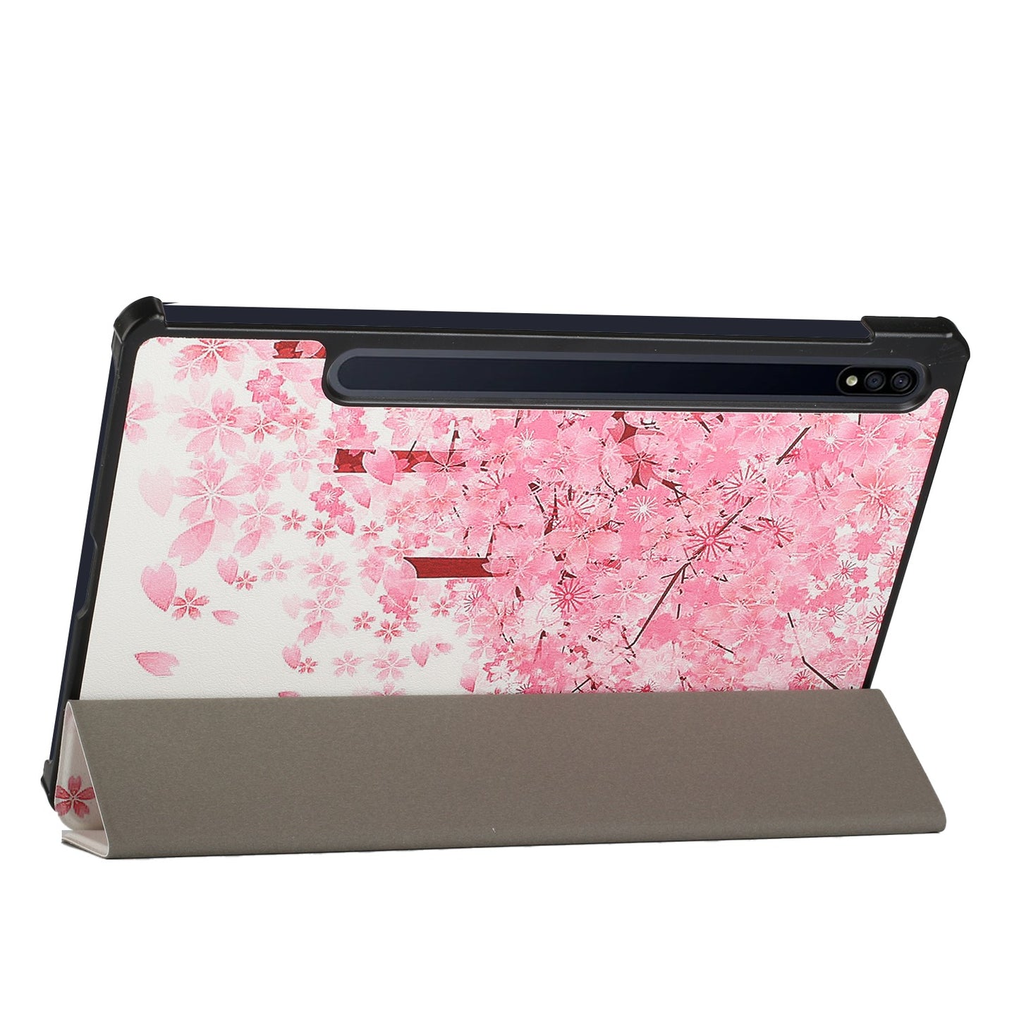 Case for Samsung Galaxy Tab S6 Lite 10.4" Design Lightweight Trifold Stand Magnetic Closure PU Leather Hard Folio Hybrid Protective Tablet Sakura Flowers Tablet Cover