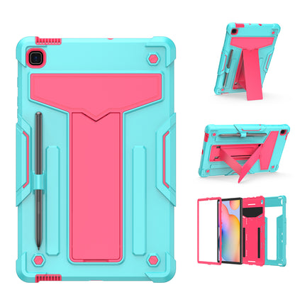 Case for Samsung Galaxy Tab S6 Lite 10.4" Tough Hybrid Kickstand Vertical 3in1 Shockproof Anti-Scratch PC + Silicone Aromr Tablet Teal Pink Tablet Cover