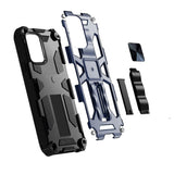 For Apple iPhone 8 Plus/7 Plus/6 6S Plus Heavy Duty Stand Hybrid Shockproof [Military Grade] Rugged Built-in Kickstand Blue Phone Case Cover