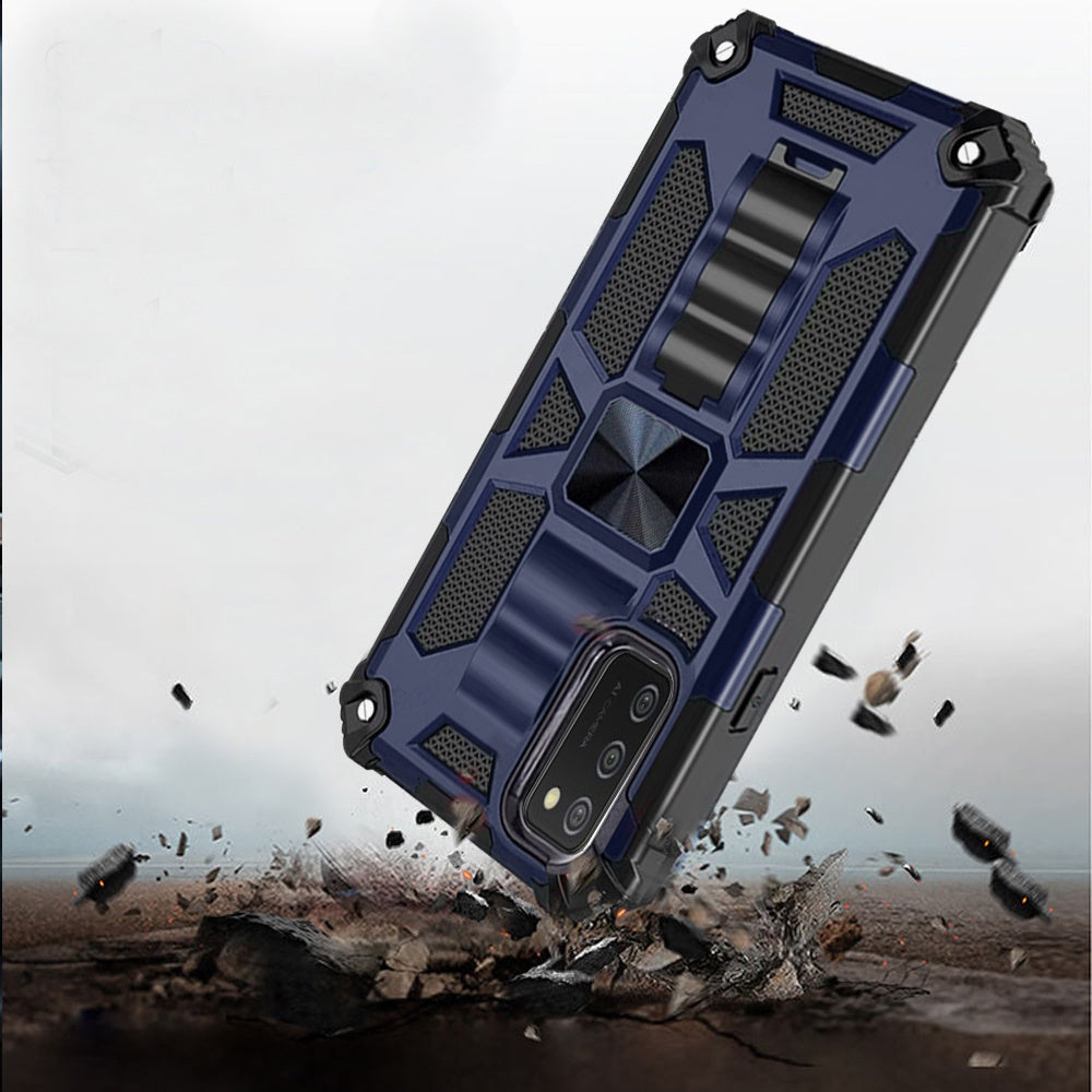 For Apple iPhone 8 Plus/7 Plus/6 6S Plus Heavy Duty Stand Hybrid Shockproof [Military Grade] Rugged Built-in Kickstand Blue Phone Case Cover