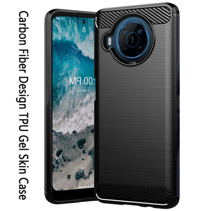 For Nokia X100 Carbon Fiber Design Slim Fit Silicone Soft Skin Flexible Lightweight TPU Gel Rubber Absorbing Rugged Brushed  Phone Case Cover