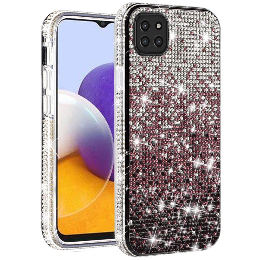 For Boost Mobile Celero 5G Glitter Bling Ultra Thin TPU Sparkle Diamond Rhinestone Shiny Full Cover Crystal Stones Back  Phone Case Cover