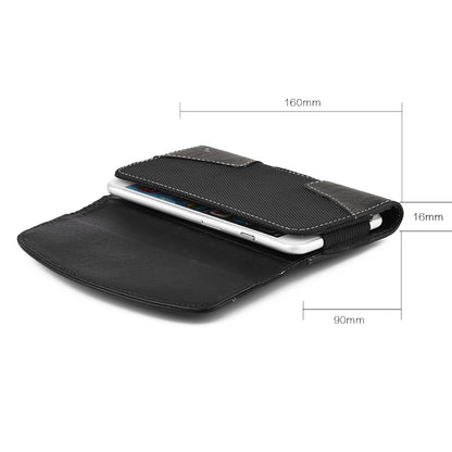 Universal Horizontal PU Leather Cell Phone Holster Case with Belt Clip Pouch and Belt Loop [Magnetic Closure] for Apple iPhone Samsung Galaxy LG Moto All Mobile phones Size 6.3" Universal PU Leather [Black]