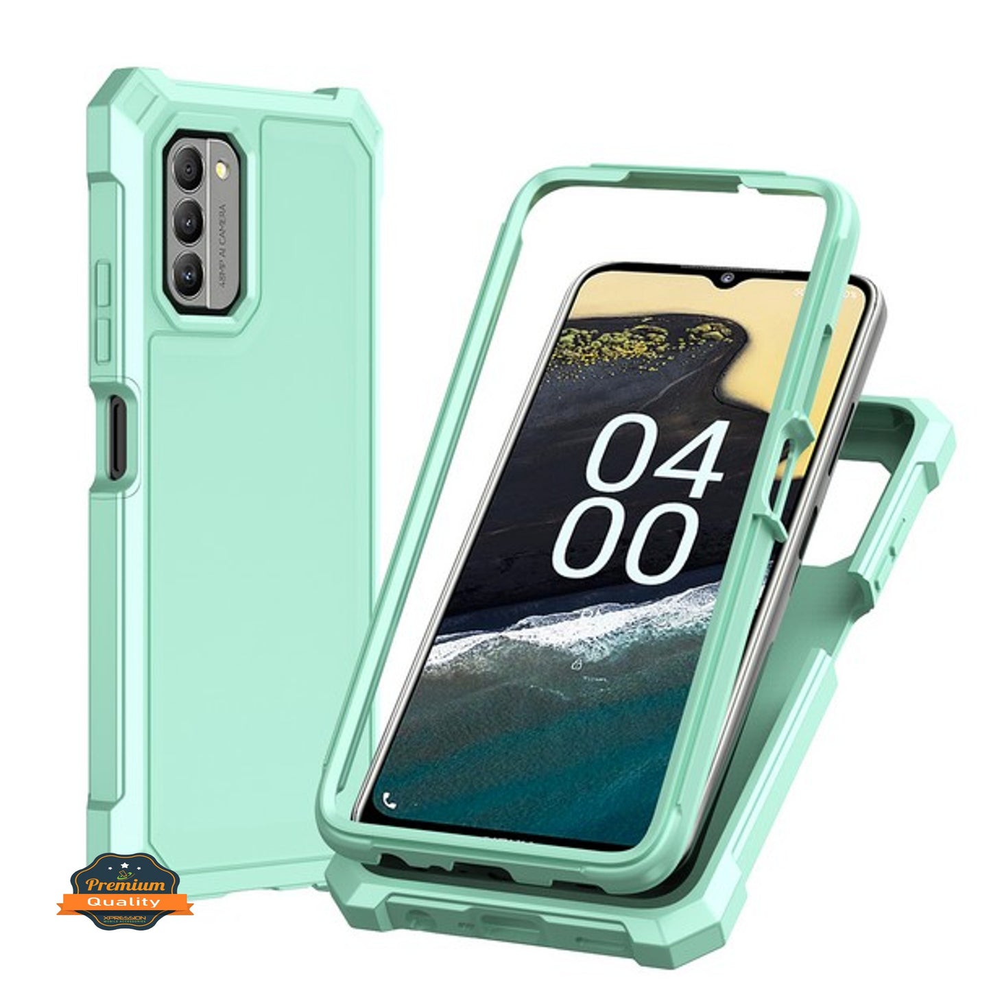 For AT&T Maestro 3 Hybrid 2in1 Front Bumper Frame Cover Square Edge Shockproof TPU + Hard PC Anti-Slip Heavy Duty  Phone Case Cover