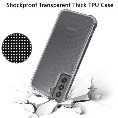 For Samsung Galaxy S21 Plus (6.7") Hybrid Transparent Thick Pure TPU Rubber Silicone 4 Corners Gel Shockproof Protective Slim Back Clear Phone Case Cover