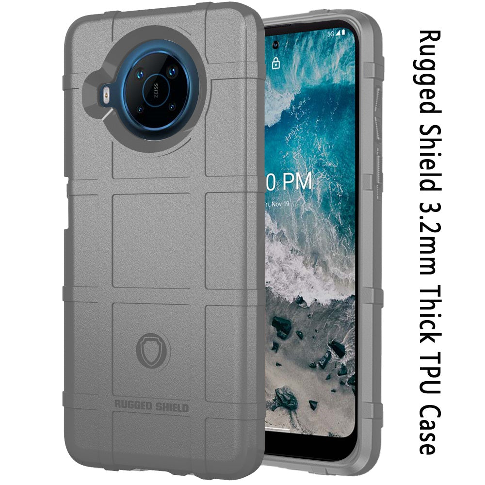 For Nokia X100 Rugged Shield Hybrid TPU 3.2mm Thick Solid Rough Armor Tactical Matte Grip Silicone Texture Anti-Drop Protective  Phone Case Cover