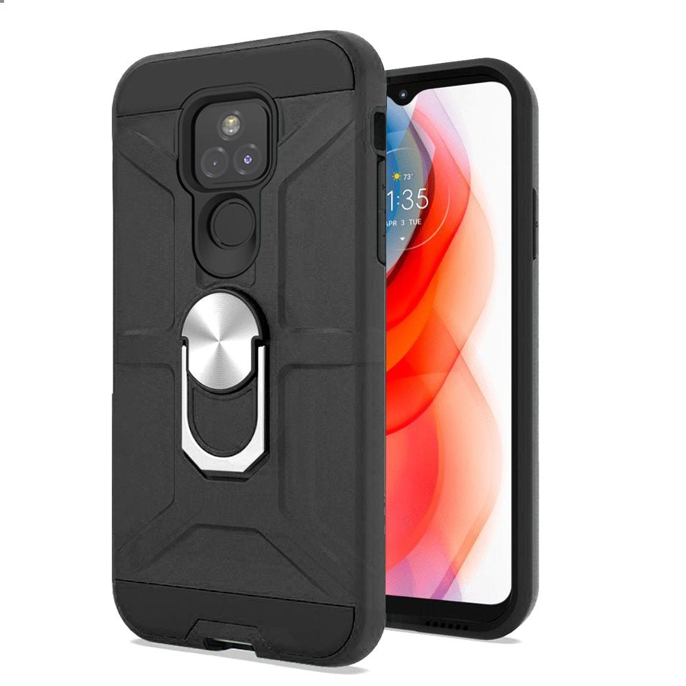 For Samsung Galaxy A71 5G Cases with Stand Kickstand Ring Holder [360° Rotating] Armor Dual Layer Work with Magnetic Car Mount Black Phone Case Cover