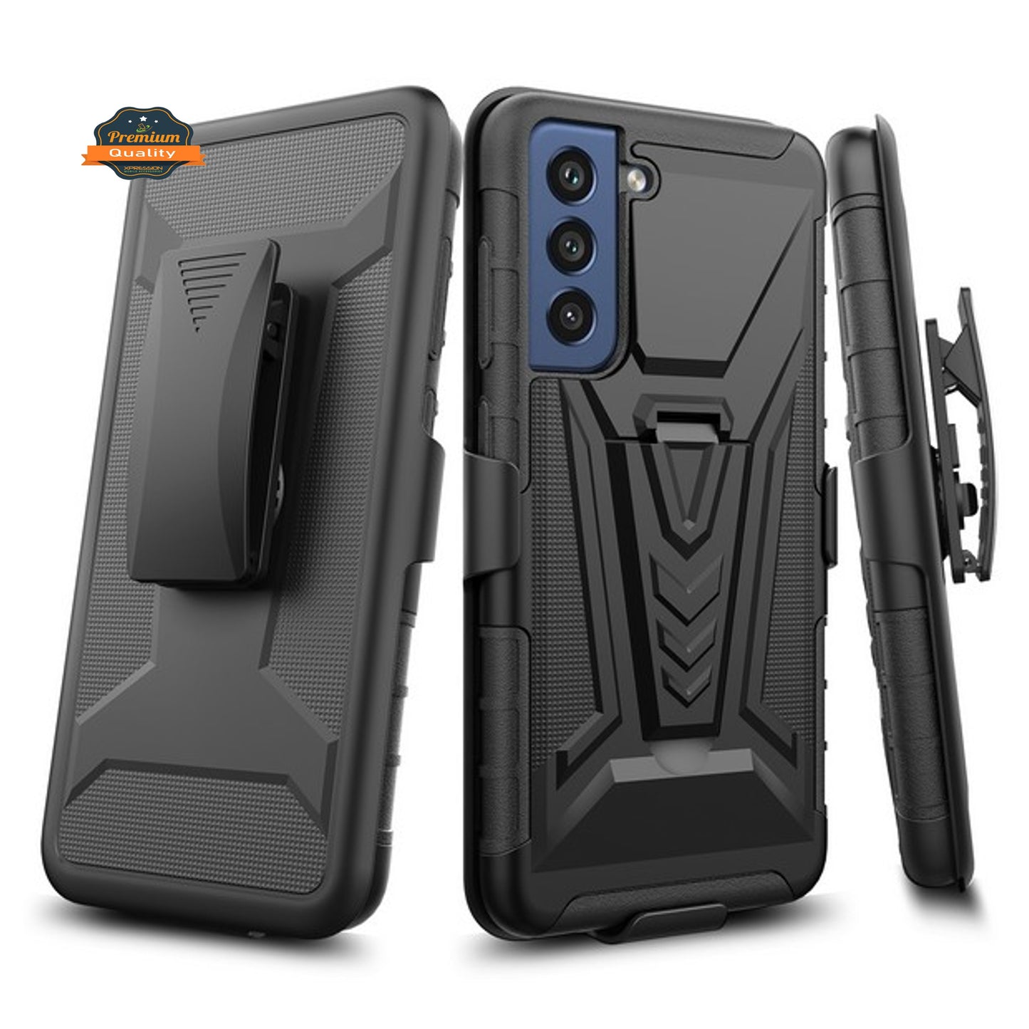 For TCL 30 XE 5G Hybrid Armor Kickstand with Swivel Belt Clip Holster Heavy Duty 3in1 Defender Shockproof TPU Rugged  Phone Case Cover